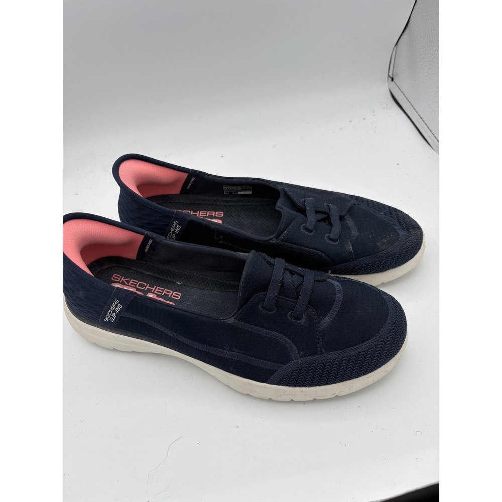 Skechers Shoes Womens Size 9.5 Navy Slip-Ins Slip On Comfort SN 136543